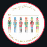 WATERCOLOR CHRISTMAS NUTCRACKER GIFT STICKER<br><div class="desc">Elevate your holiday gifts and cards with our nutcracker themed stickers.</div>