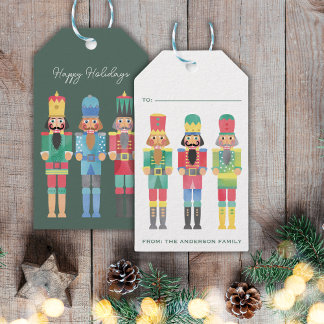 WATERCOLOR CHRISTMAS NUTCRACKER GIFT STICKER TAGS