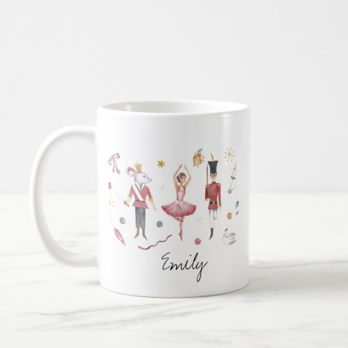 Watercolor Christmas Nutcracker Name personalized  Coffee Mug