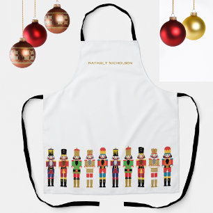 WATERCOLOR CHRISTMAS NUTCRACKERS APRON