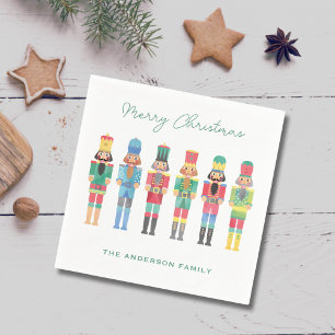 WATERCOLOR CHRISTMAS NUTCRACKERS NAPKINS