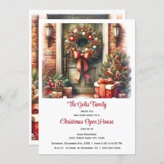 Watercolor Christmas Party Invitation 