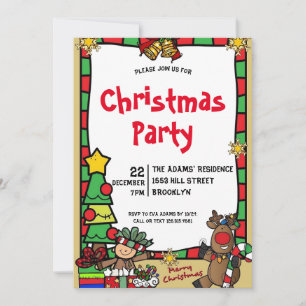 Watercolor Christmas Party Invitation