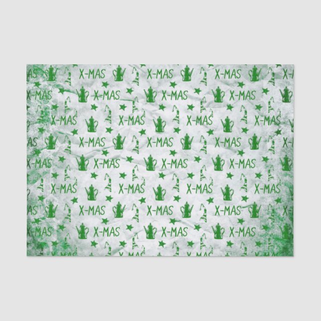 Watercolor Christmas Pattern Tissue Paper (Front)