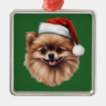 Watercolor Christmas Pomeranian Ornament at Zazzle