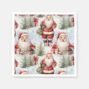 Watercolor Christmas Santa Claus 3 - Paper Napkins