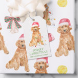 Watercolor Christmas Santa Dog Gift Tags<br><div class="desc">PreppyPrint.com - Share some tail-wagging cheer with the charming Watercolor Christmas Santa Dog collection,  featuring adorable pups in festive Santa hats. Perfect for dog lovers,  this whimsical collection adds a playful and heartwarming touch to your Christmas greetings. Please visit my designer store,  PreppyPrint.com,  for coordinating items.</div>