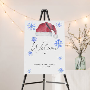Watercolor christmas santa hat foam board