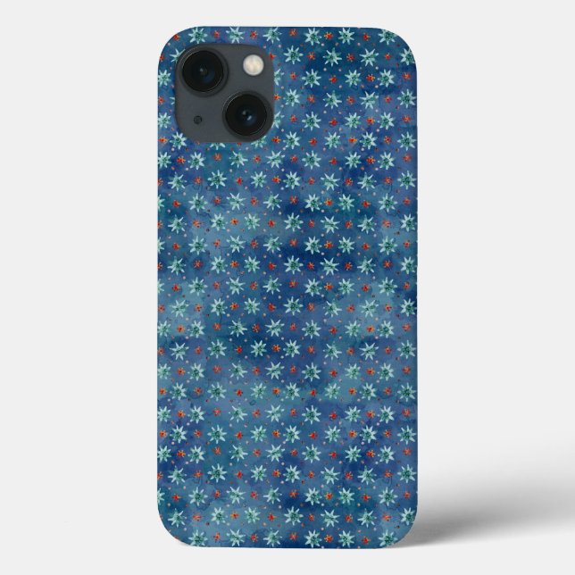 Watercolor Christmas Snowflakes Pattern  Case-Mate iPhone Case (Back)