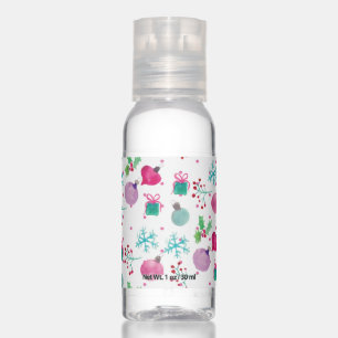 Watercolor Christmas Themed Hand Painted Pattern  Sanitizer