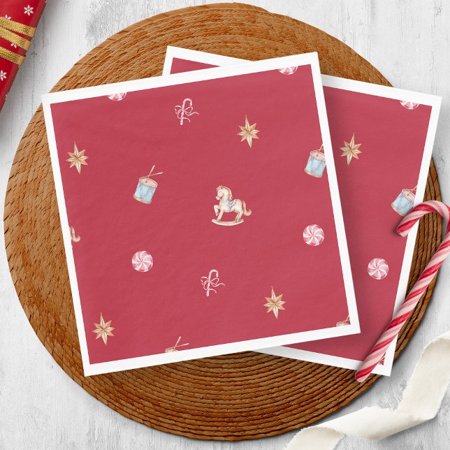 Watercolor Christmas Toys  Napkins (Creator Uploaded)