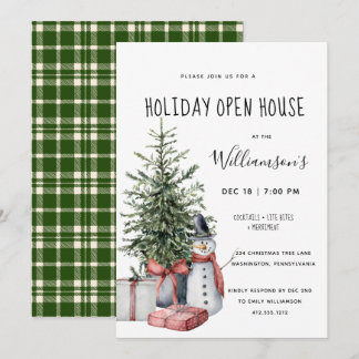 Watercolor Christmas Tree | Christmas Party Invitation