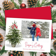 Watercolor Christmas Tree Custom Photo