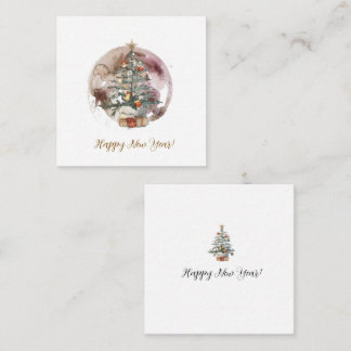 Watercolor Christmas Tree Note Card