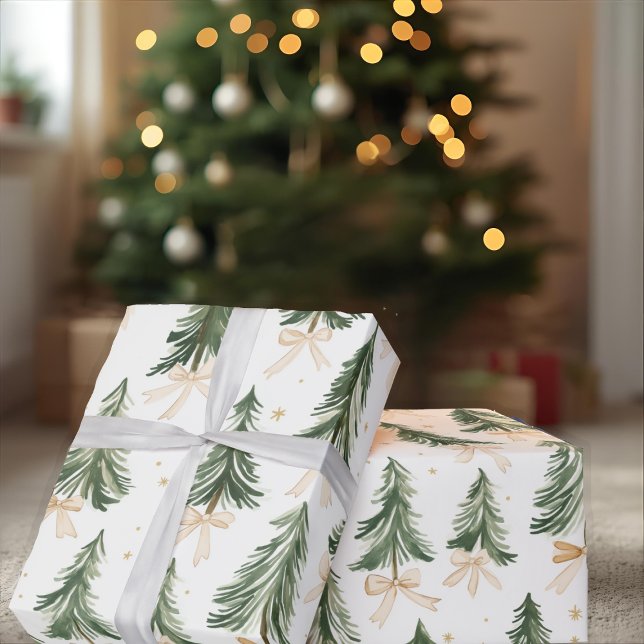 Watercolor Christmas Tree Wrapping Paper (Creator Uploaded)