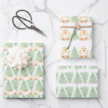 Watercolor Christmas Trees Gold Grandmillennial  Wrapping Paper Sheets<br><div class="desc">PreppyPrint.com - Celebrate Christmas in style! Add your personalized touch. Transfer this design onto the products of your choice too! Please visit my designer store,  PreppyPrint.com,  for coordinating items.</div>