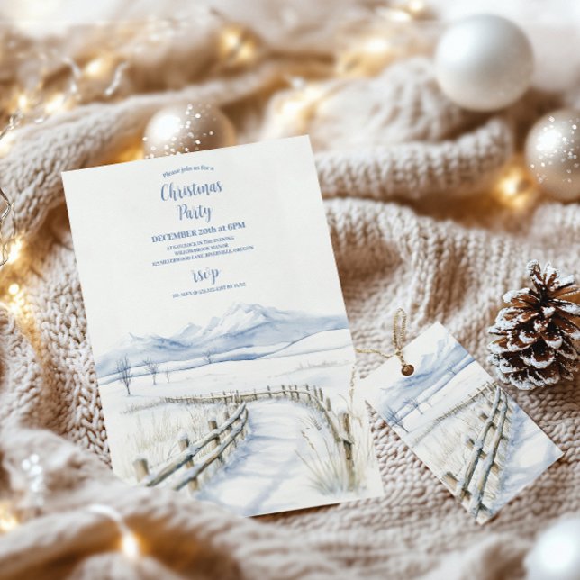 Watercolor Christmas Winter Wonderland Invitation (Creator Uploaded)