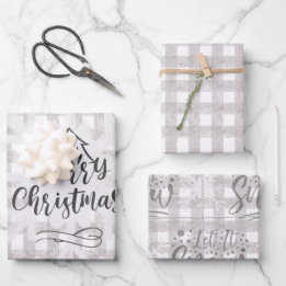 Watercolor Christmas Wrapping Paper Set of 3