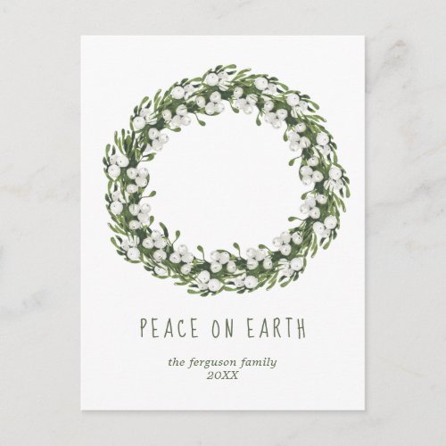 Watercolor Christmas Wreath Holiday