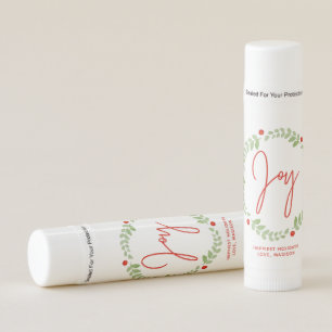 Watercolor Christmas Wreath Lip Balm