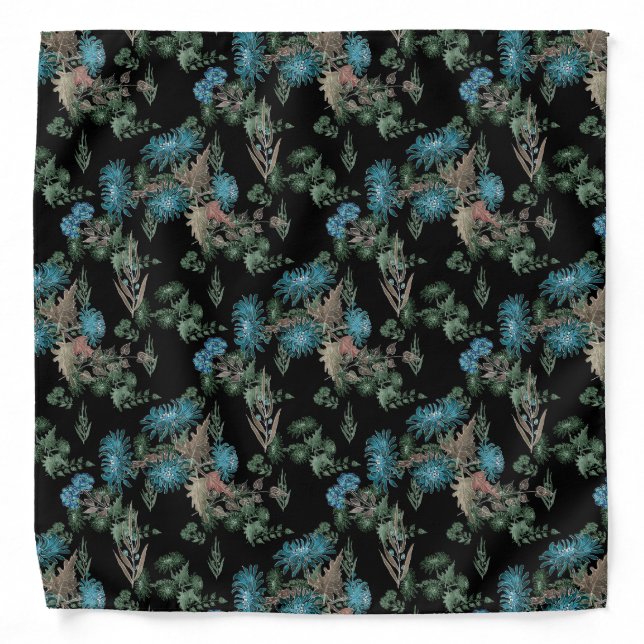 Watercolor , chrysanthemums bandana (Front)