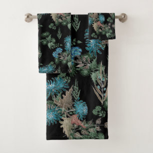 Watercolor , chrysanthemums bath towel set