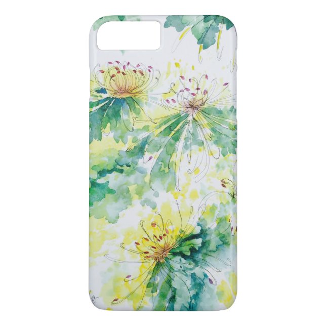 Watercolor Chrysanthemums iPhone 7 case (Back)