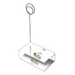 Watercolor Church Traditional Monogram Wedding Place Card Holder