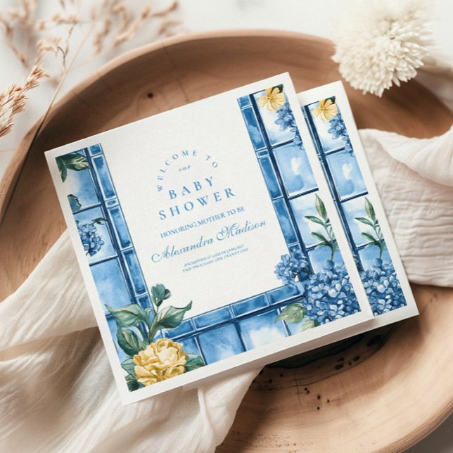 Watercolor Ciao, Baby Italian Baby Shower Napkins (Creator Uploaded)