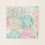 Watercolor Circles Artistic Fun Pink Blue Orange Scarf<br><div class="desc">This pastel,  colorful chiffon scarf is designed using my original watercolor mixed media art featuring circles in shades of pink,  aqua,  and orange with a whitewashed,  shabby feel and will add an artistic flair to your wardrobe!</div>