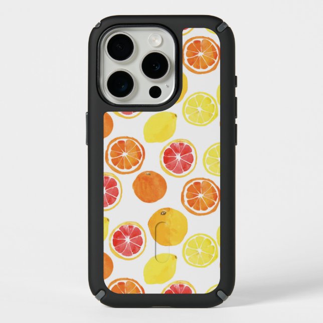 Watercolor Citrus Fruit Pattern Speck iPhone Case (Front)