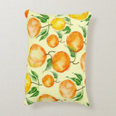 Watercolor citrus fruits, tropical pattern. accent pillow (Back(Vertical))