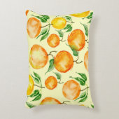 Watercolor citrus fruits, tropical pattern. accent pillow (Front(Vertical))
