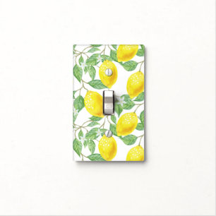 Watercolor Citrus Lemon Light Switch Cover