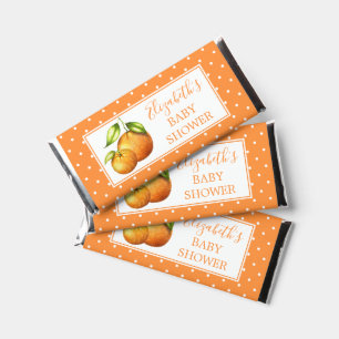 Watercolor Citrus Oranges Little Cutie Baby Shower Hershey Bar Favors