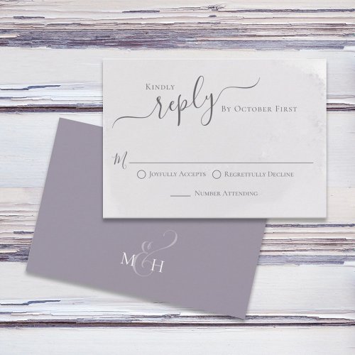 Watercolor Classic Lilac Lavender RSVP Card