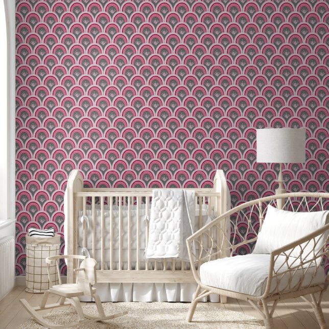 Watercolor Classic Pink Hand-drawn Wallpaper (Kids)