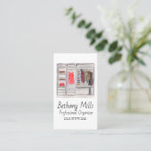 Watercolor Closet Organizer Business Card (Standing Front)
