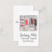 Watercolor Closet Organizer Business Card (Front/Back)