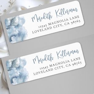 Watercolor Cloud Return Address Label