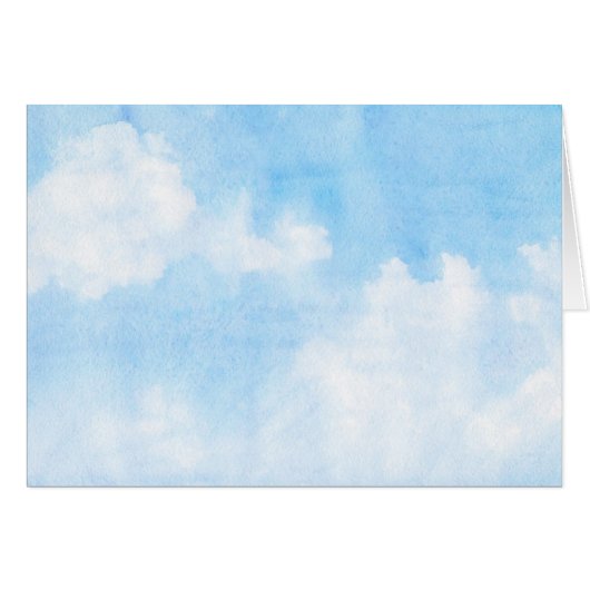 Watercolor clouds and sky background cards (Front Horizontal)