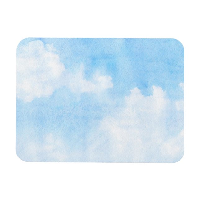 Watercolor clouds and sky background magnet (Horizontal)