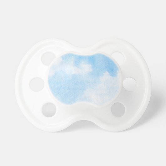 Watercolor clouds and sky background pacifier (Front)