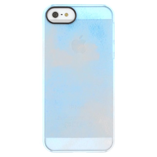 Watercolor clouds and sky background uncommon iPhone case (Back)