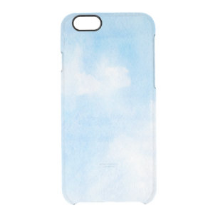 Watercolor clouds and sky background clear iPhone 6/6S case