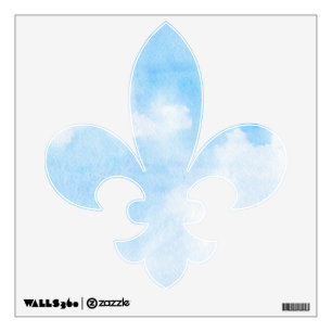 Watercolor clouds and sky background wall sticker
