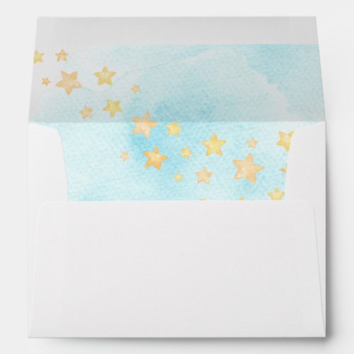 Watercolor Clouds and Stars Envelope