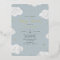 Watercolor Clouds Blue Gray Boy Baby Shower Gold
