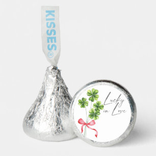 Watercolor Clover Bow Lucky in Love Bridal Shower Hershey®'s Kisses®