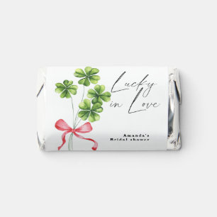 Watercolor Clover Bow Lucky in Love Bridal Shower Hershey's Miniatures